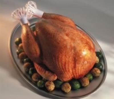 Kuře s vločkovou nádivkou a smaženými kuličkami