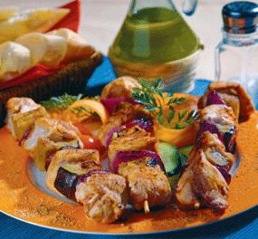 Balkánský kuřecí šašlik