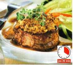 Biftek s hořčičnou kůrkou